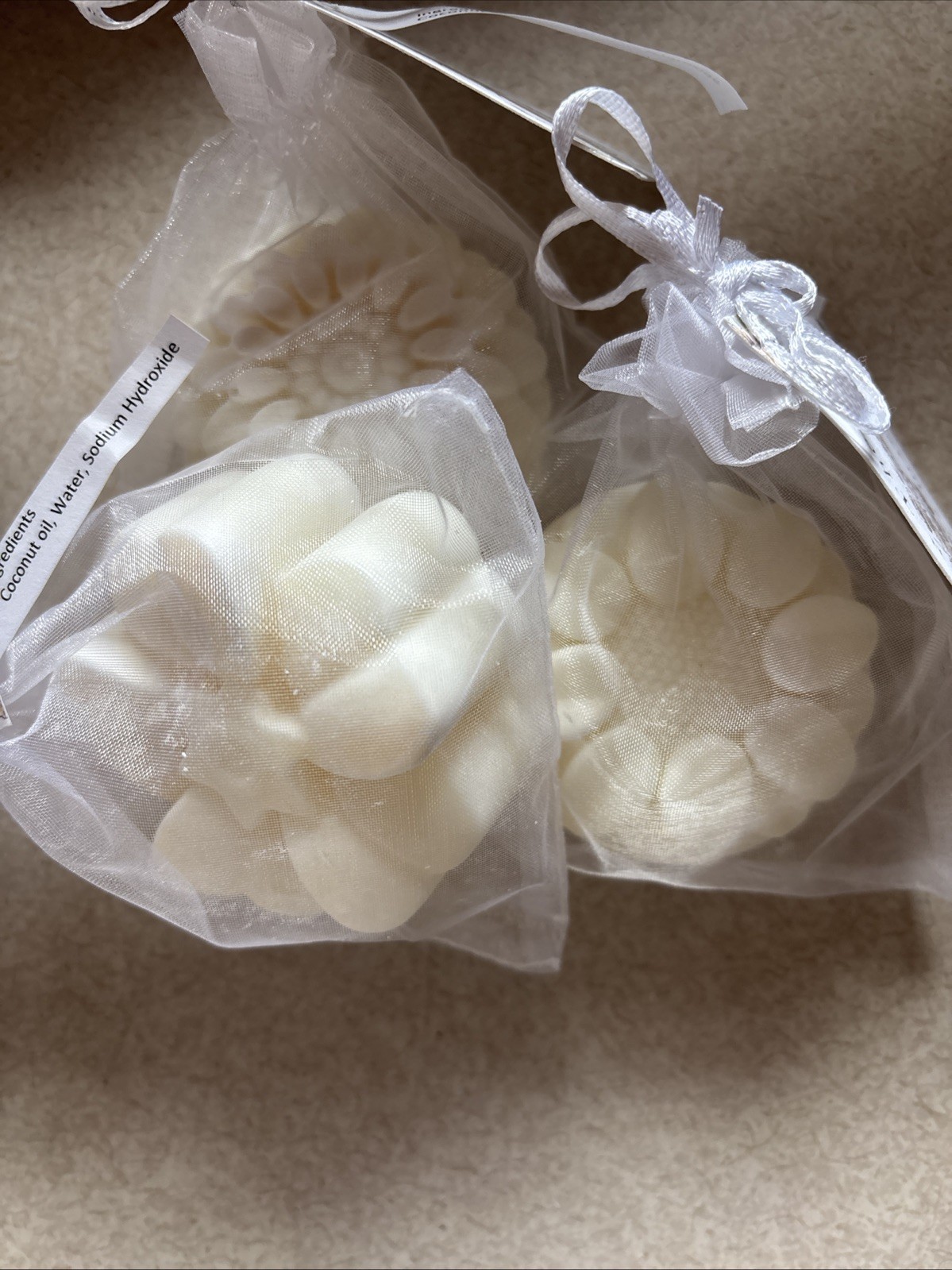 Homemade Coconut Oil Soap For Bath And Laundry, Non Toxic 2 Bars