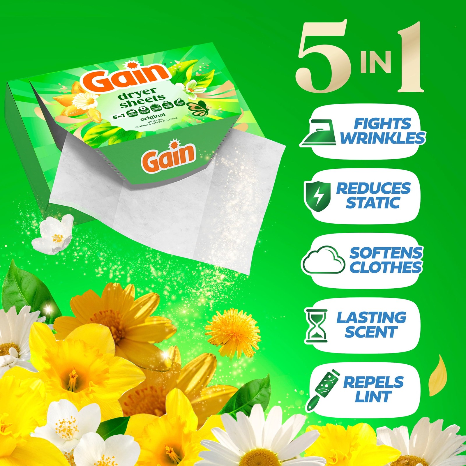 (4 pack) Dryer Sheets, Original Scent, 240 Count