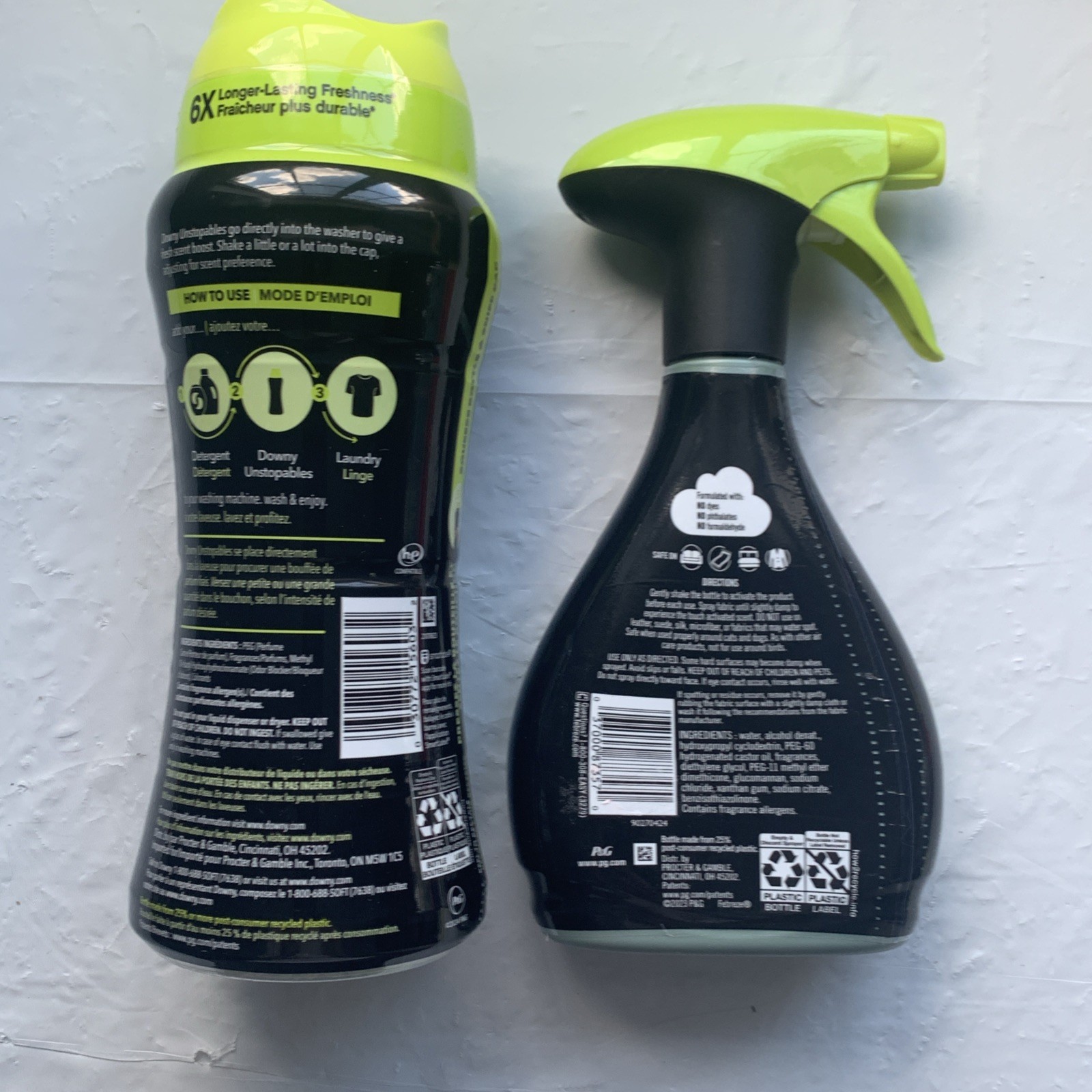 2 Pack Combo Febreze Downy Unstoppables Fabric Spray & Scent Bead Paradise