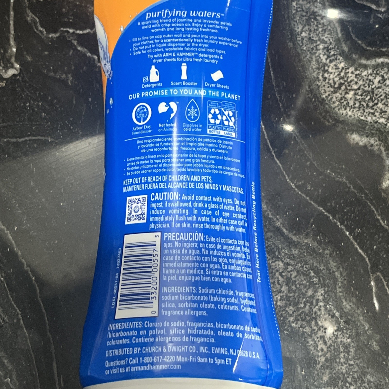 Arm & Hammer Clean Sensations Purifying Waters In-Wash Scent Booster, 15-oz (x1)