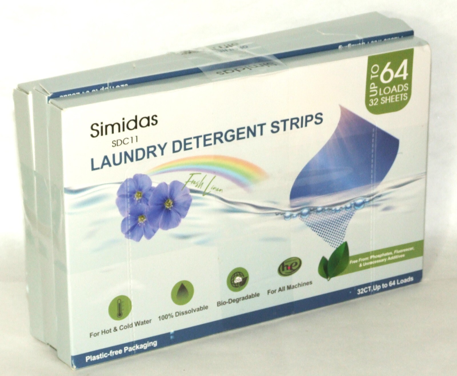 Simidas Laundry Detergent Sheets Up to 192 Loads, Bio Degradable, No Plastic