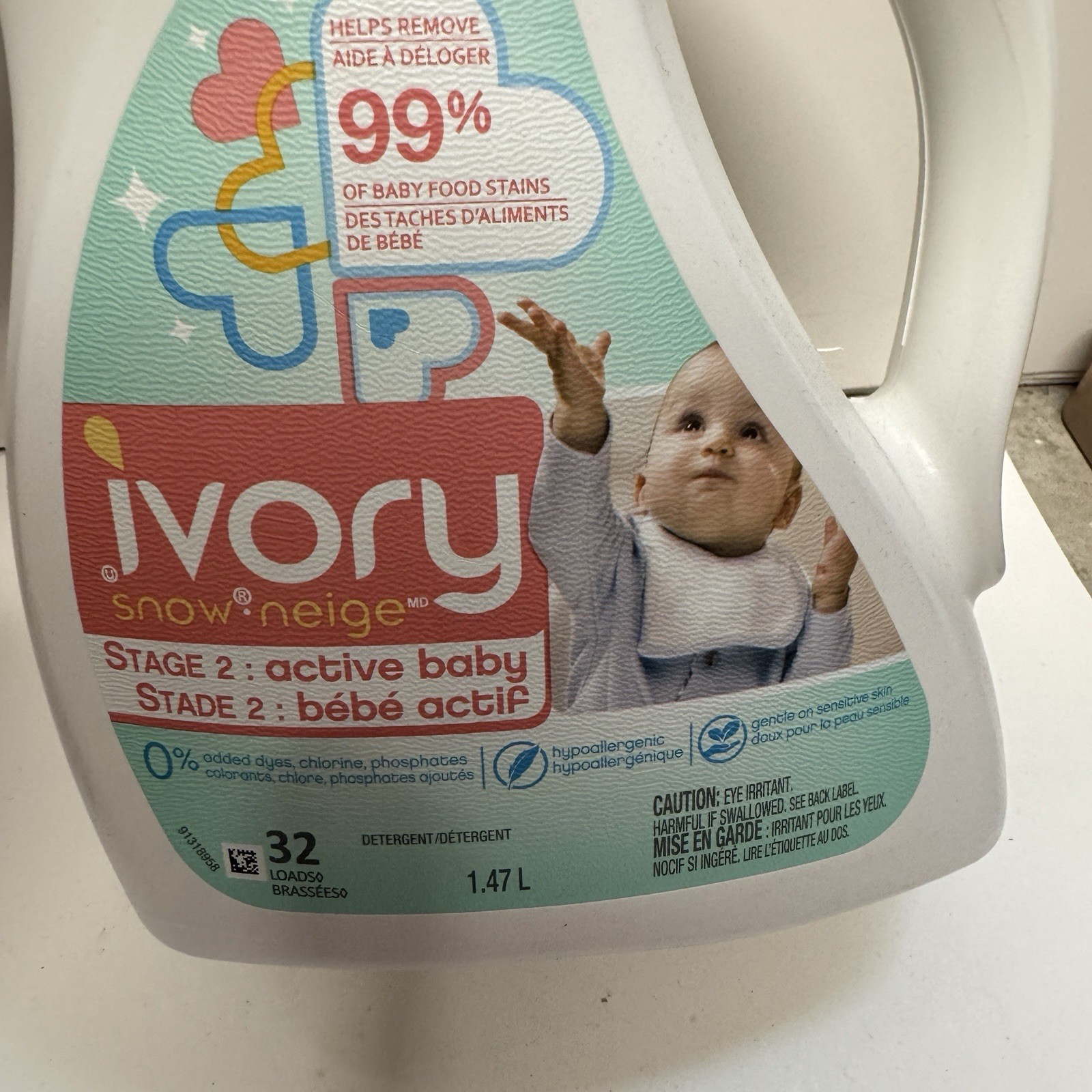 Ivory Snow Stage 2 Active Baby Laundry Detergent 1.47L