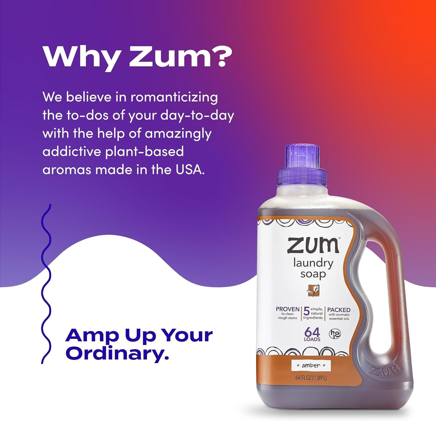 Indigo Wild Zum Clean Laundry Soap – Plant-Based Liquid Laundry Soap – Contains
