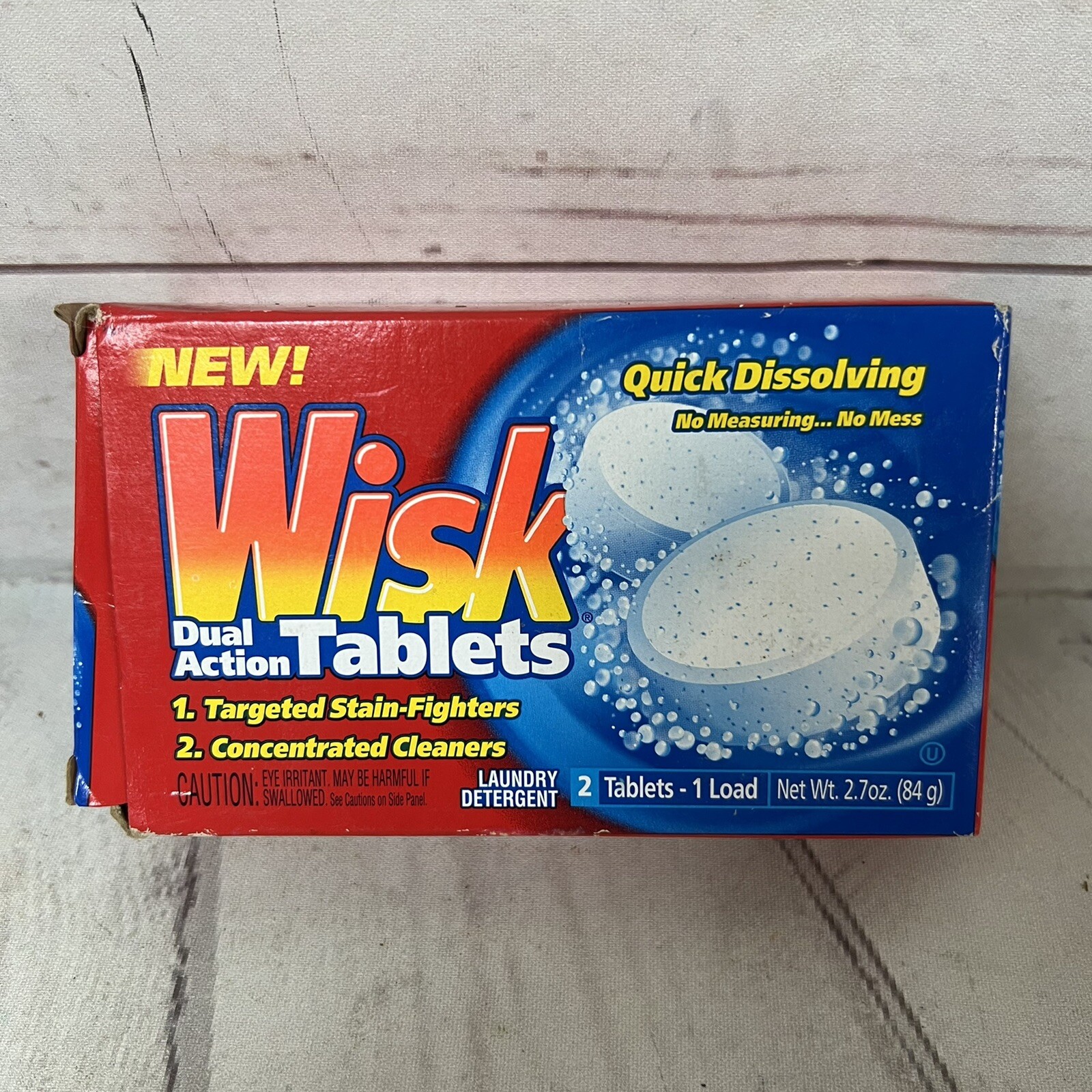 Vintage WISK Laundry Tablets 2000 Sample 2 Box