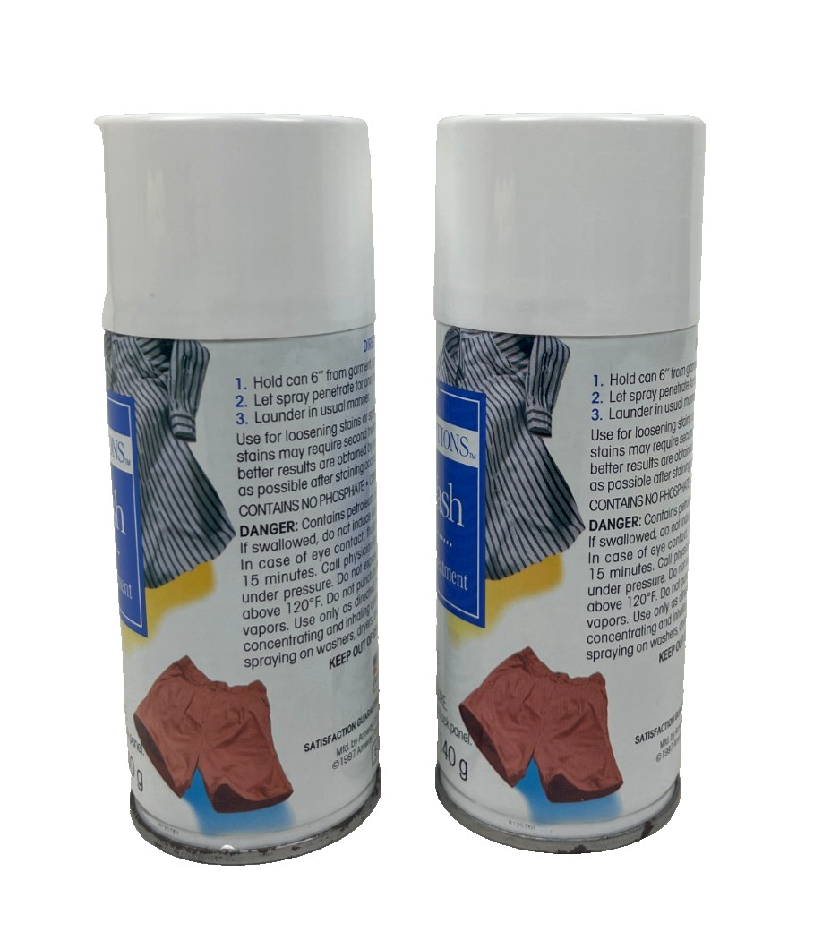2 ~ Vintage 1997 Amway PreWash Spray Spot Treatment 4.9 Oz