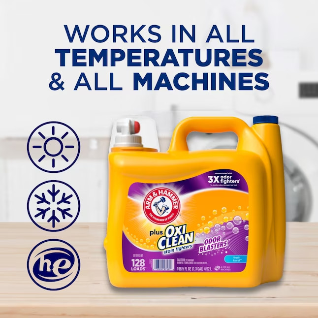 3 Pack Arm and Hammer Plus OxiClean Odor Blasters Laundry Detergent 256 Loads