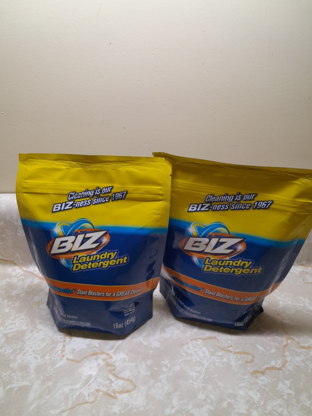BIZ Laundry Detergent Powder with Stain Blasters For A Great Clean 2 16oz Bags