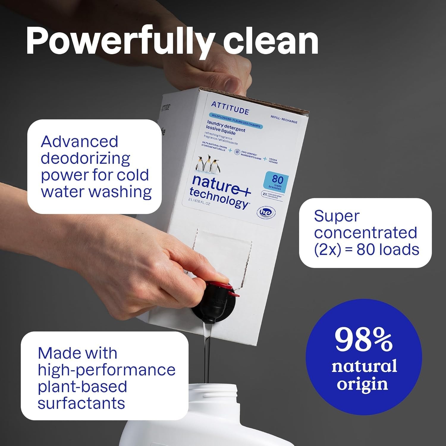 High Efficiency Laundry Detergent, Citrus Zest – 67.6 Fl Oz for 80 Loads