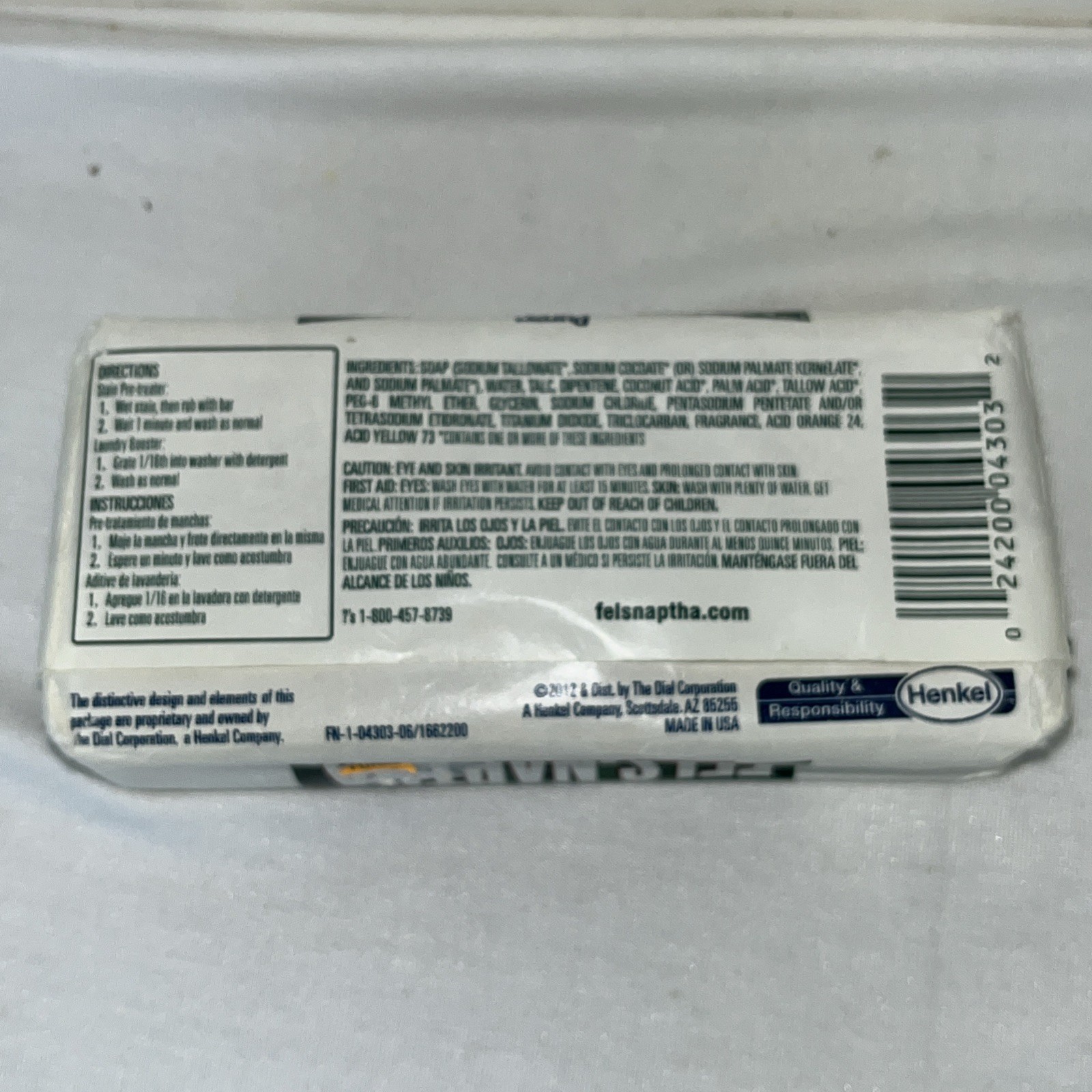PUREX FELS NAPTHA Laundry Cleaning Bar and Stain Remover, 5.5 Ounce