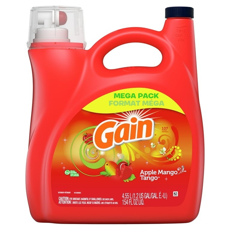 1-Gain Apple Mango Tango Scent Laundry Detergent, 107 Loads Discontinued Scent