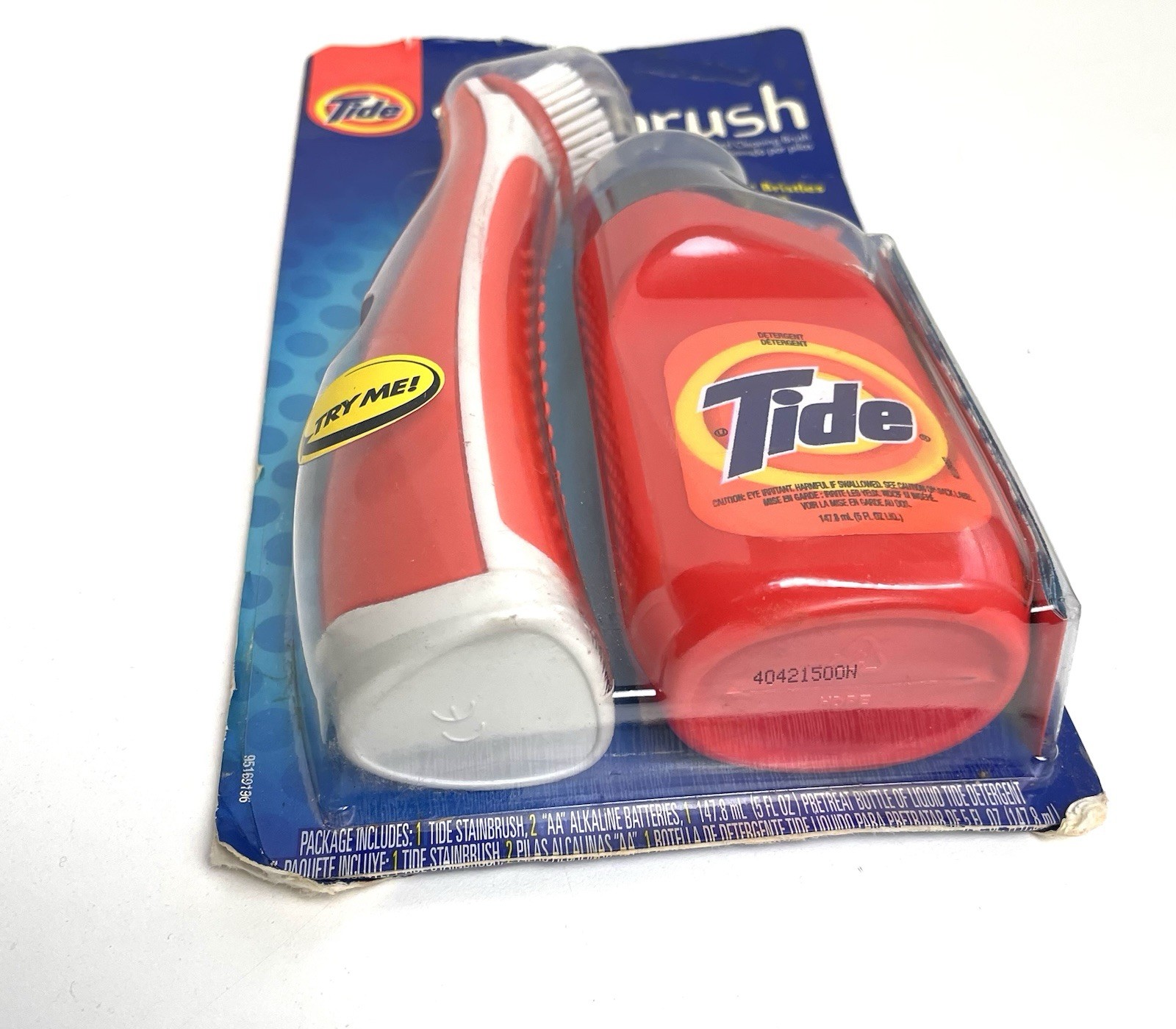 NOS Tide Stainbrush Battery Powered Cleaning Brush w 5oz Detergent AS IS – READ