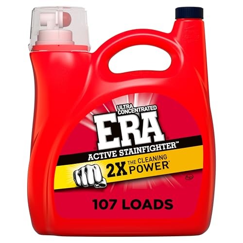 Era 2X Ultra Active Stainfighter Liquid Laundry Detergent 154 fl oz, 107 Loads
