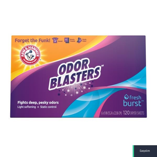 Dryer Sheets Fresh Burst Scent 120 Count Odor Control Softening Static