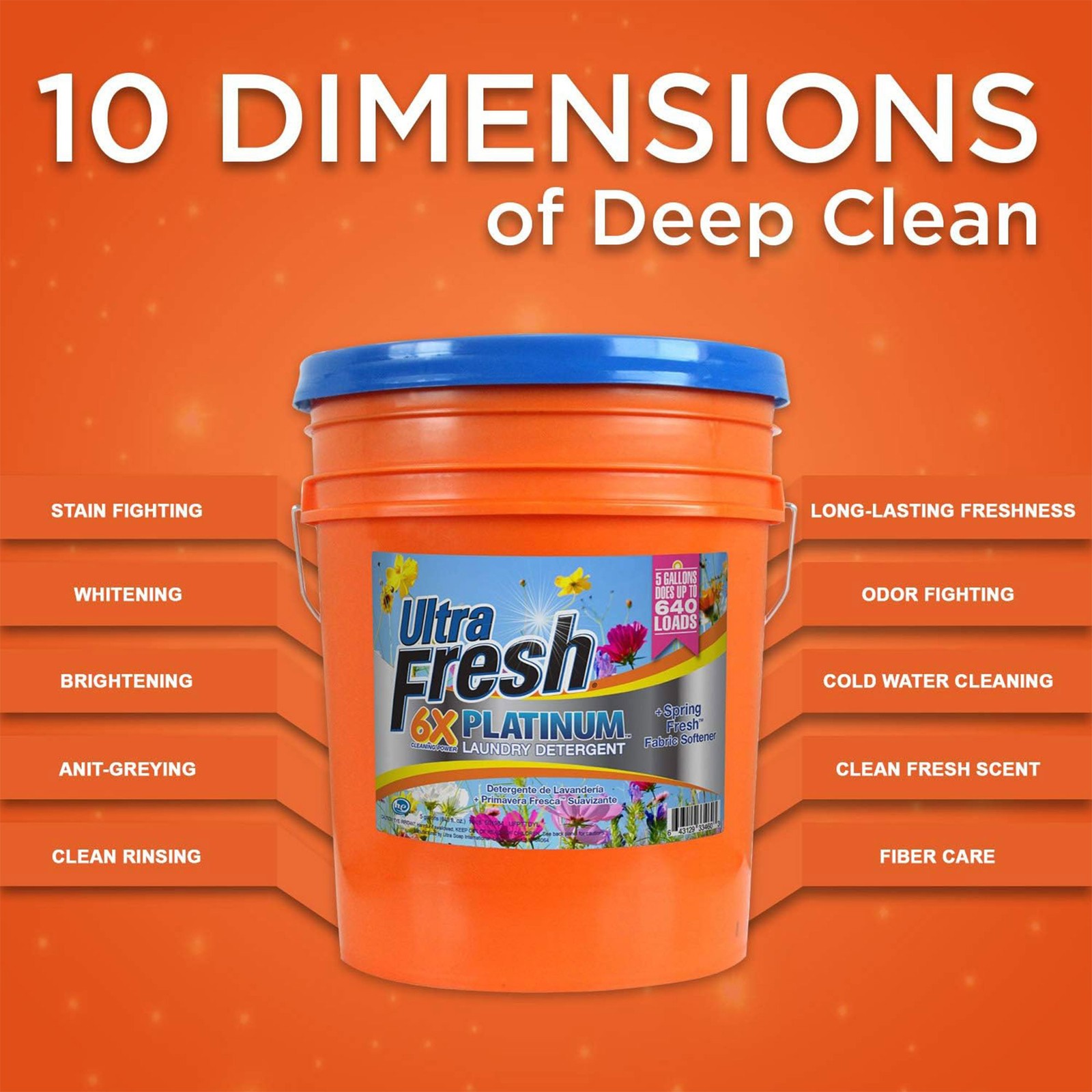 Ultra Fresh 6X Platinum 5 Gal Detergent with Spring Fresh Softener (2 Pack)