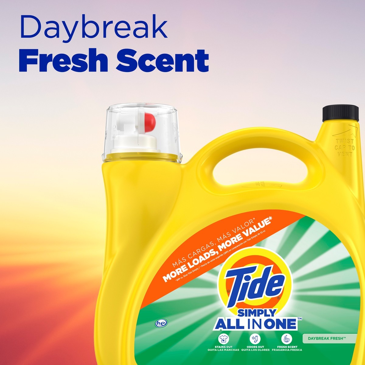 Tide Simply Daybreak Fresh Liquid Laundry Detergent – 182 fl oz