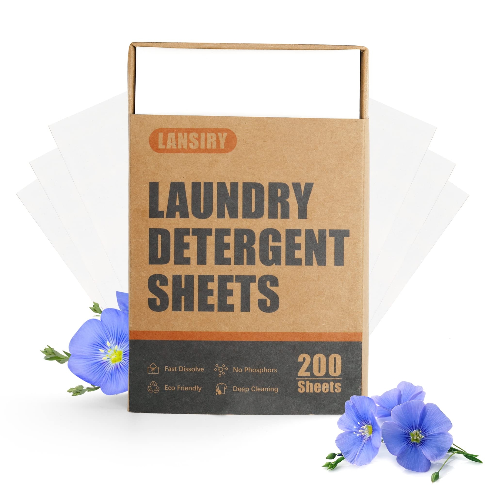 Laundry Detergent Sheets 200 Sheets Fresh Linen Scent Washing Detergent Strips