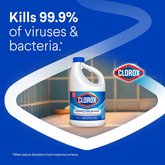 Concentrated Regular Disinfecting Liquid Laundry Bleach, 81 fl.oz 2 pack