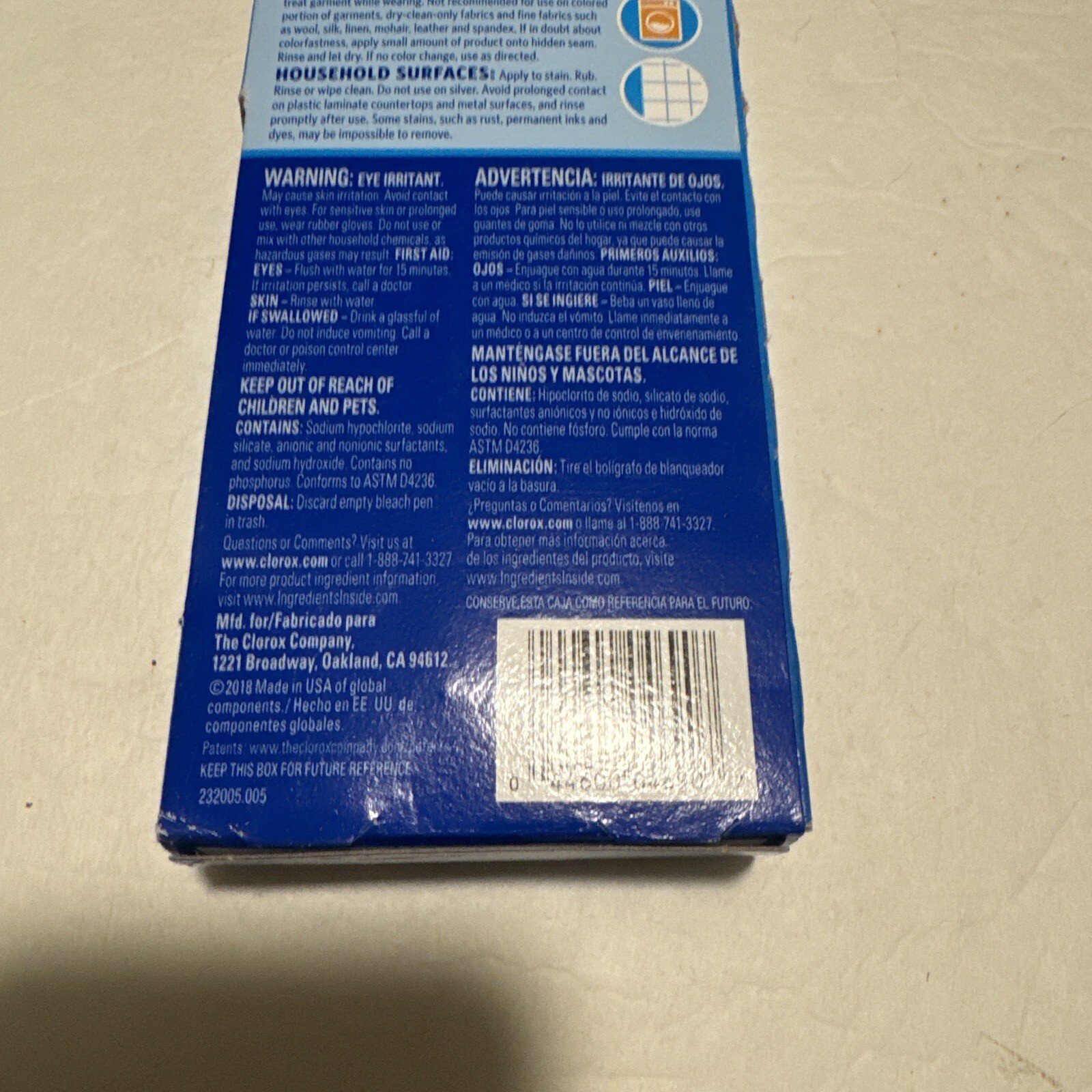 New Clorox Bleach Pen Gel for Whites 2oz Grout Cleaning Laundry No Splash