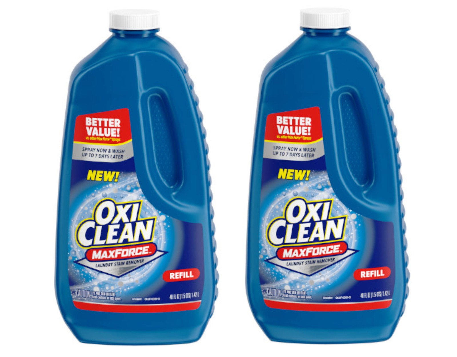 OxiClean Max Force Laundry Stain Remover Spray Refill, 48 fl oz​ – 2 Pack