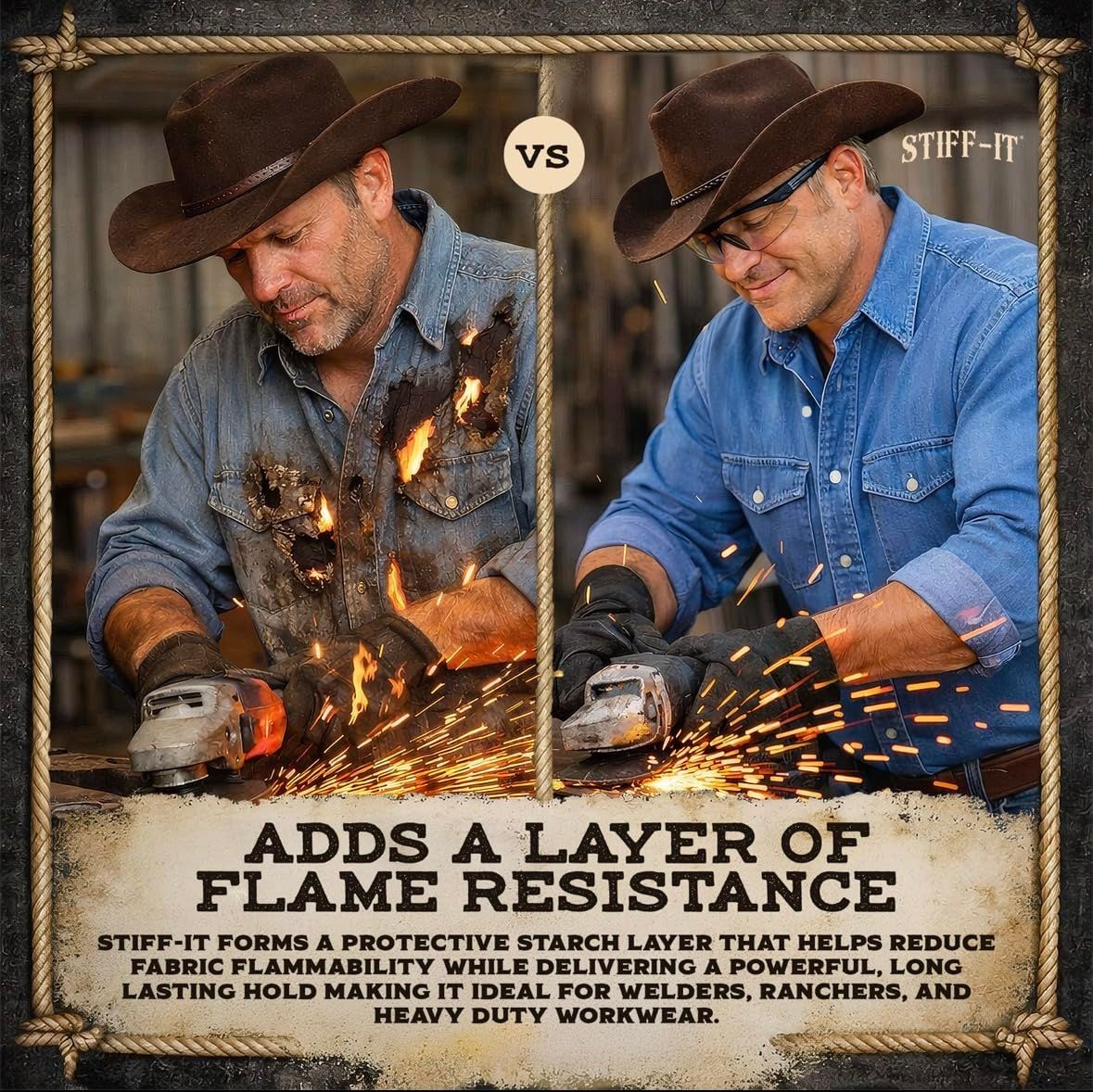 Stiff-it Western Cowboy Starch for Crisp and Clean Denim – Patent Translucent