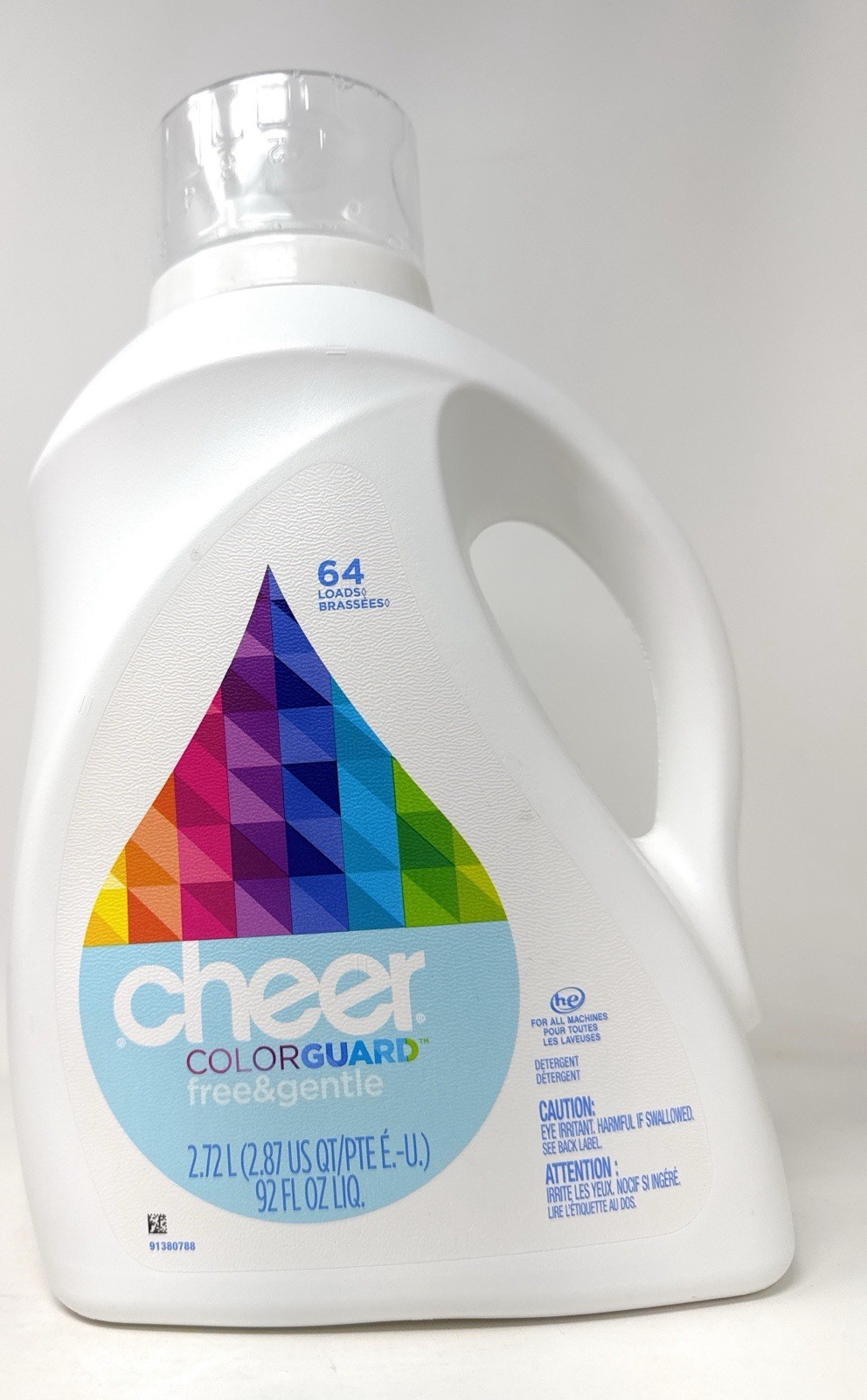 Cheer COLORGUARD Free & Gentle Liquid Detergent HE 64 Loads 92 Oz DISCONTINUED