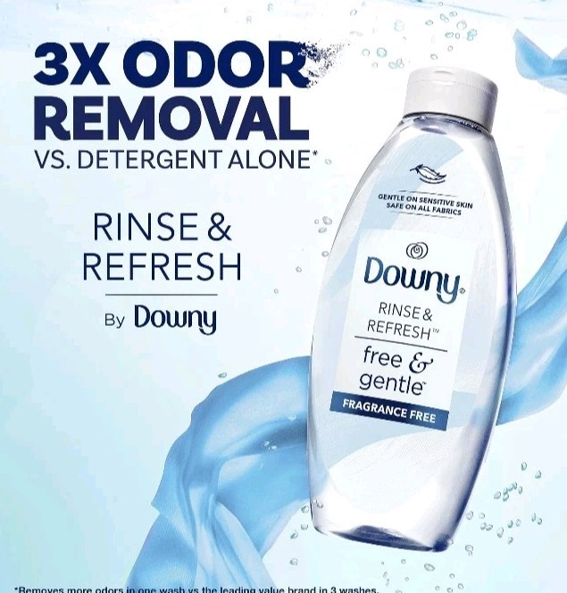 Downy Rinse and Refresh Free & Clear 3 X Odor Power Size 48 oz Sealed