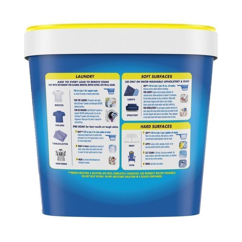 Oxygen Powered Stain Remover Powder Multi Use Laundry Home Cleaner 5 lb