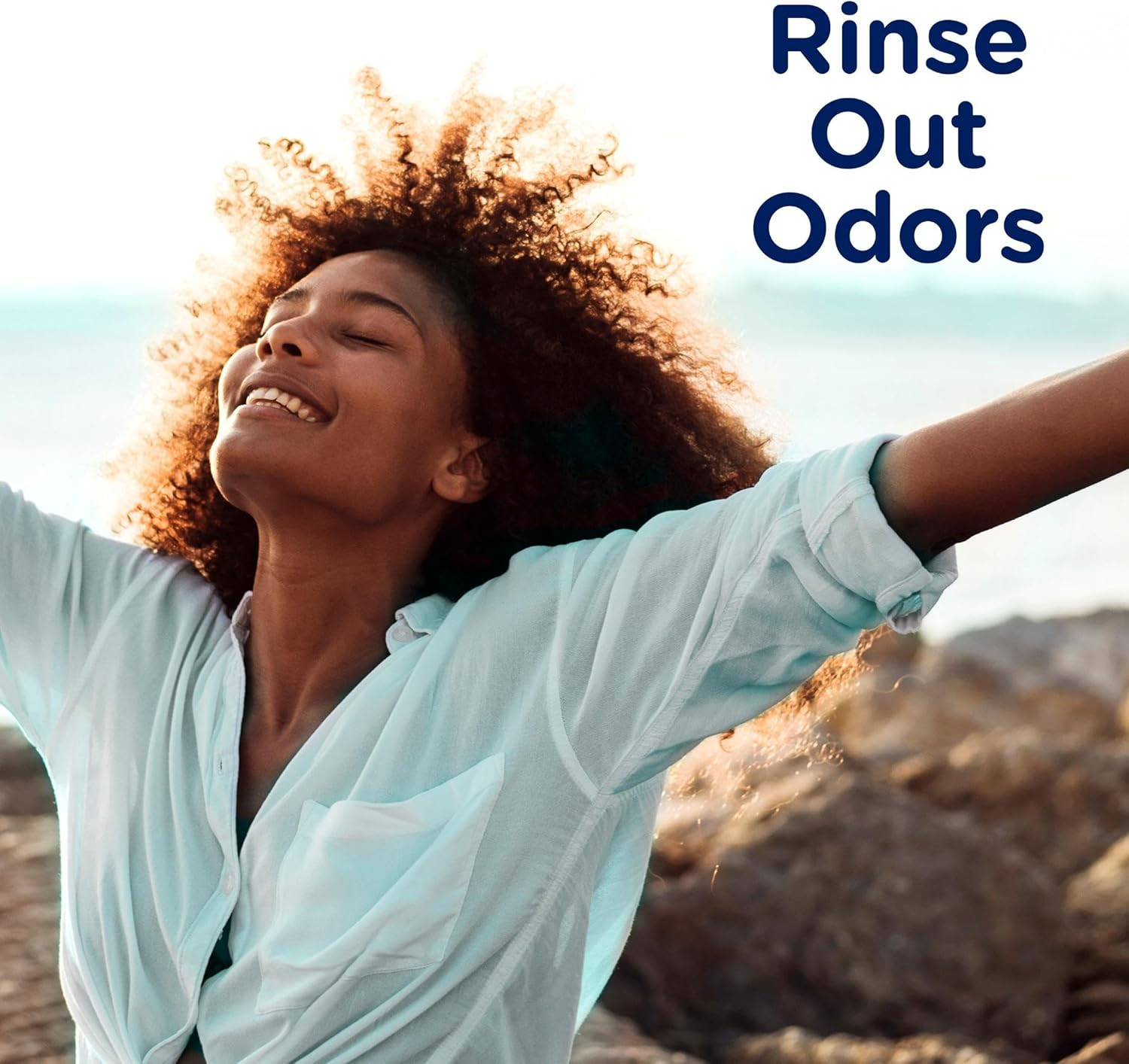 Rinse Laundry Odor Remover, Cool Cotton Scent, 48 Fl Oz, Fabric Softener and Lau