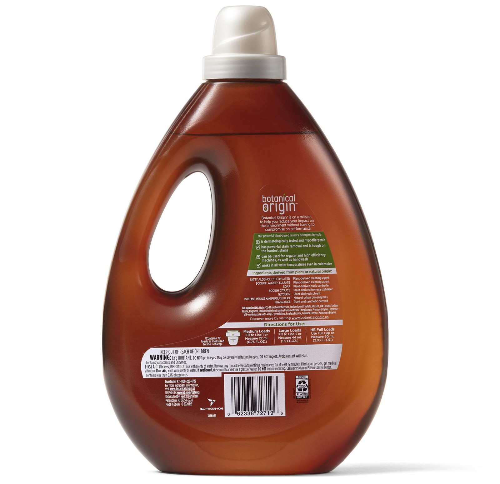 Plant-based Laundry Detergent 54 Oz USDA Certified Bio-based – Tough on Stains