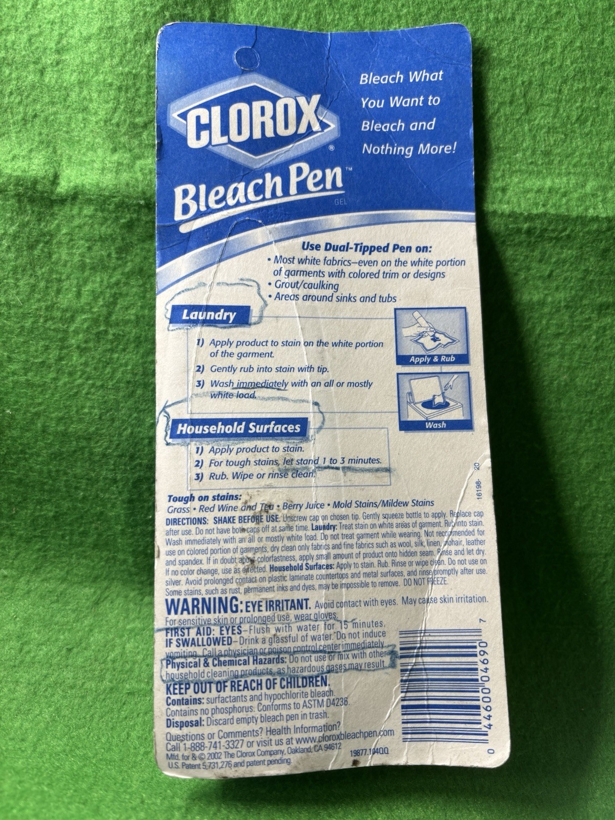 Clorox Bleach Pen Gel for Whites Dual Tipped 2 oz