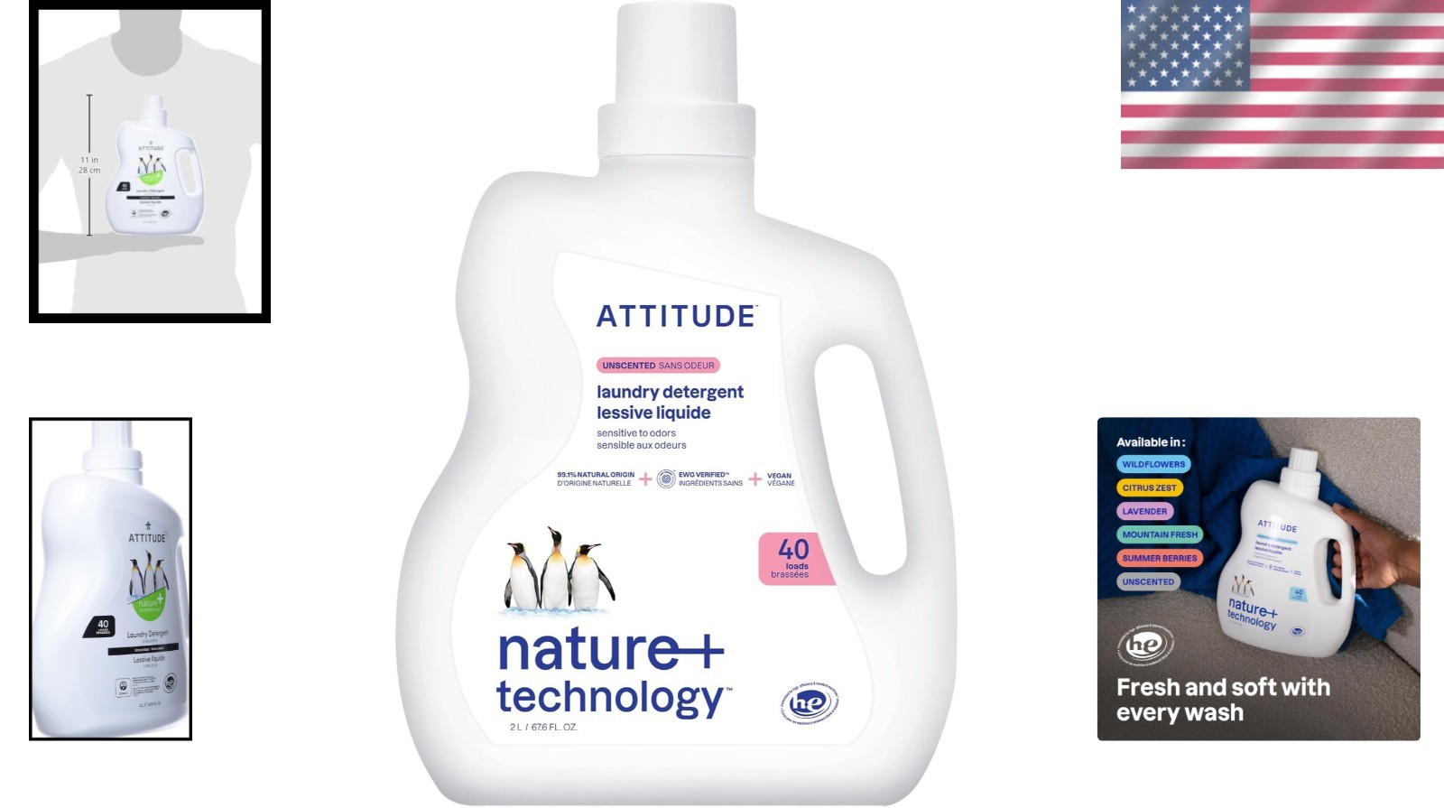 ATTITUDE Liquid Laundry Soap, , Hypoallergenic