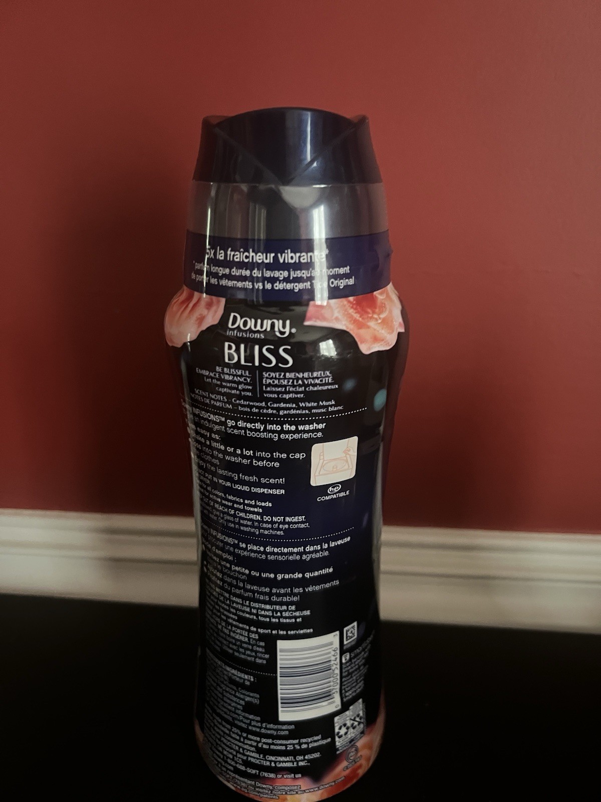 (1) Downy Infusions Bliss SPARKLING AMBER & ROSE In-Wash Booster Beads 20 Oz