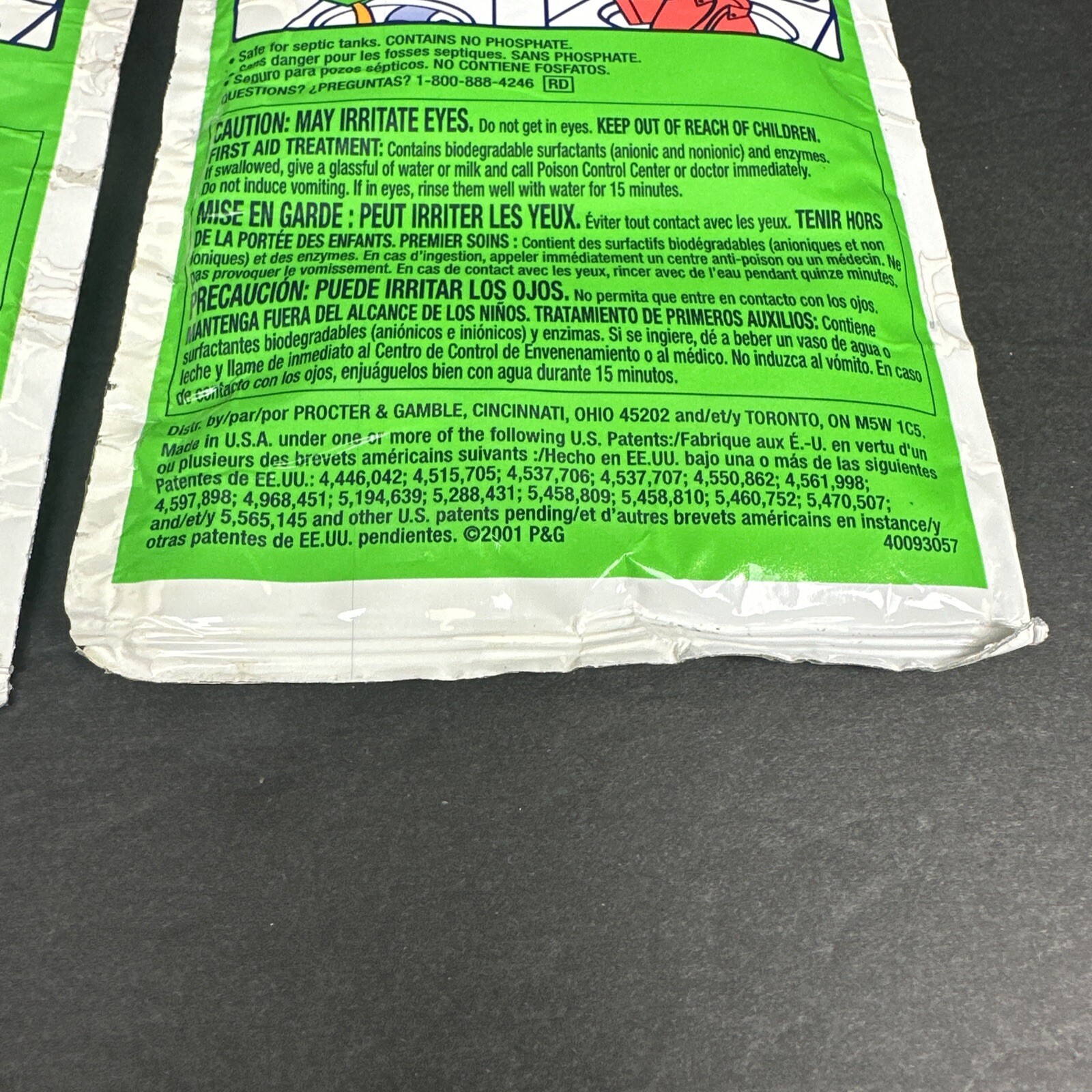 Vtg 2001 SAMPLE Size Gain Island Fresh Liquid Laundry Detergent Tropical Prop