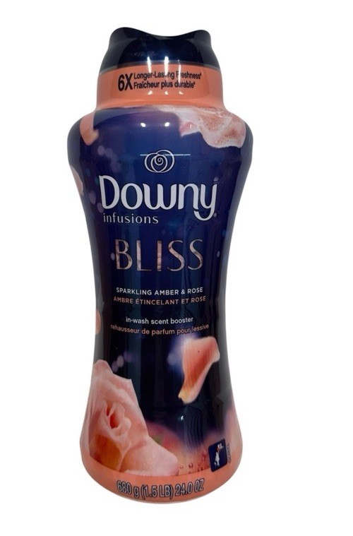 Downy Infusions Bliss SPARKLING AMBER & ROSE In-Wash Booster Beads 24 oz. New