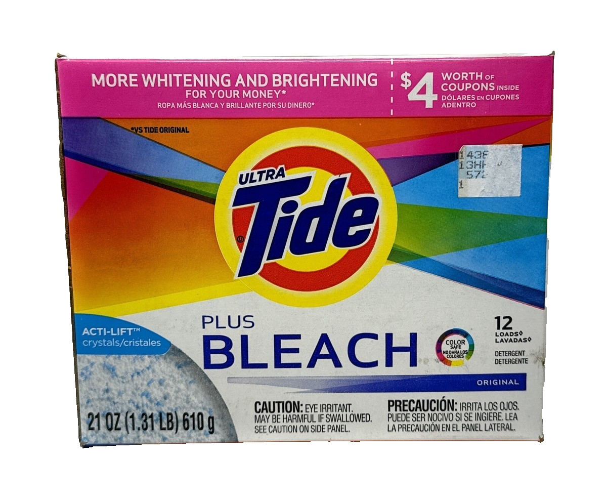 Tide Vivid White + Bright Bleach Laundry Detergent Powder 21 oz 12 Loads