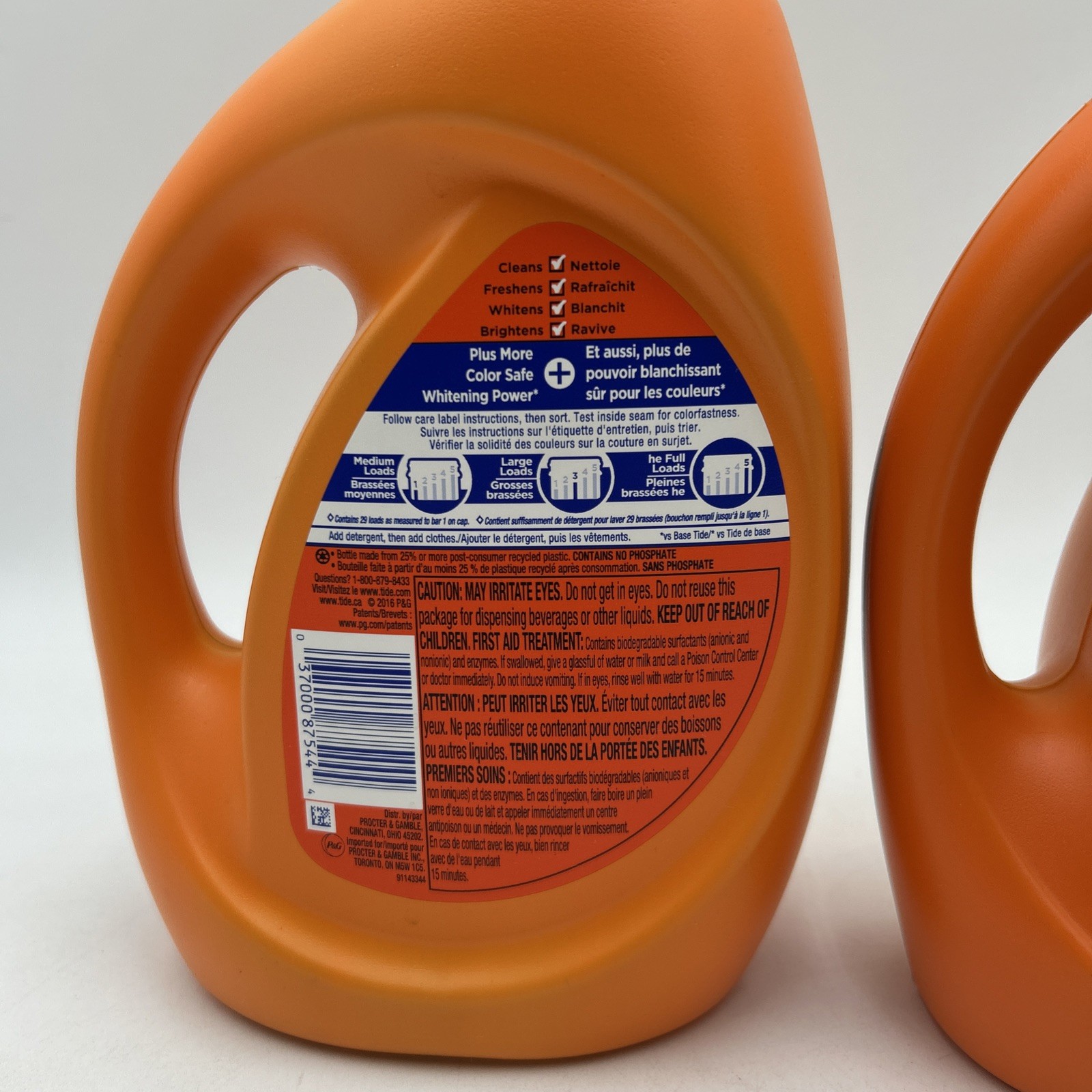 Tide Plus Bleach Alternative Laundry Detergent Original – 46 Fl Oz Lot Of 2