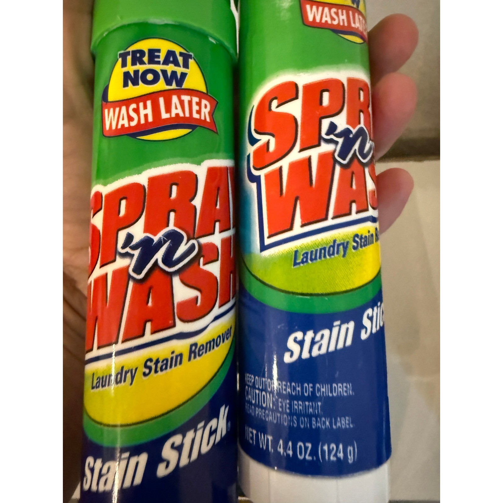 Spray n Wash Laundry Stain Remover Stick Treat Now Wash Later 4.4oz Lot of 2