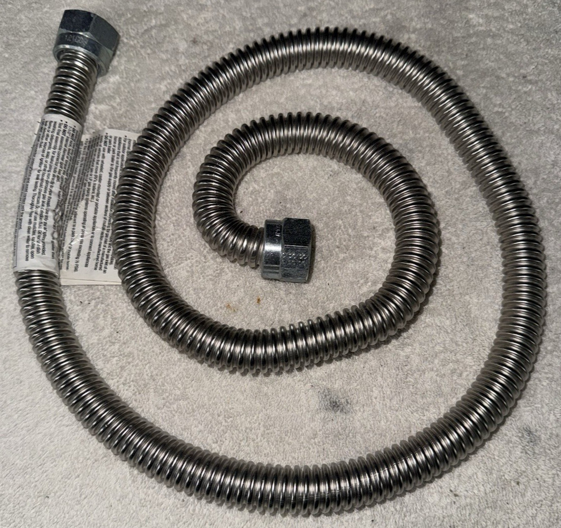 Heavy Duty Stainless Steel Gas Connector 1-1/4″ ID Series 60 Appliance Hose NEW