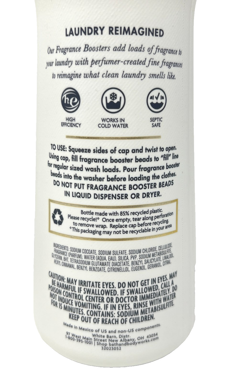 Bath & Body Works White Gardenia Laundry Set Detergent + Booster HE Floral Fresh