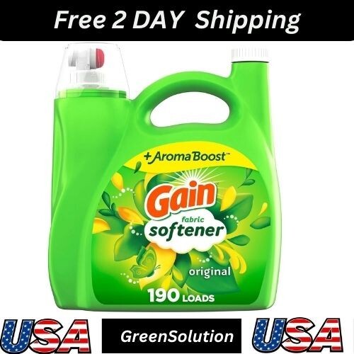 Gain Fabric Softener, Original, 140 fl oz FRESH Free Shipping