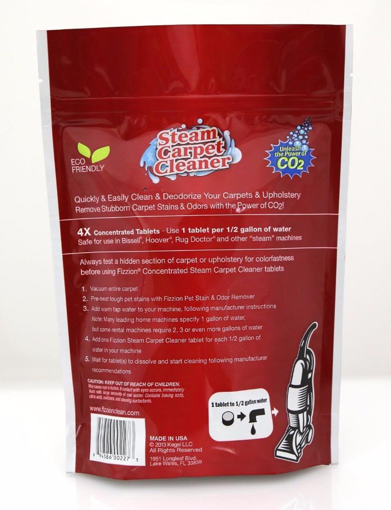 Fizzion Clean Steam Carpet Cleaner 20 Tablet Hoover Bissell Rug Doctor 10 Gal