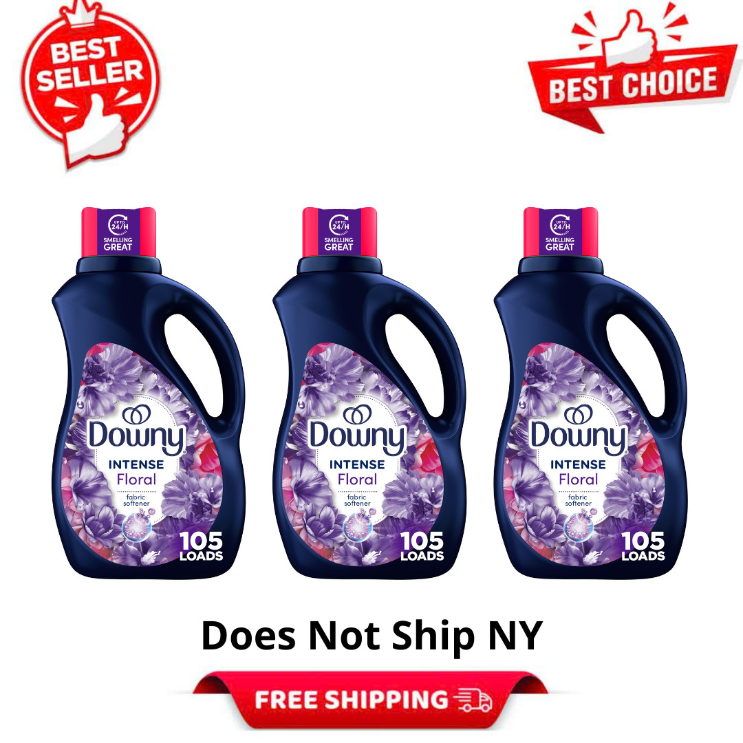 3 PK Downy Intense Liquid Fabric Softener, Super Compact, Floral Scent, 77 fl oz