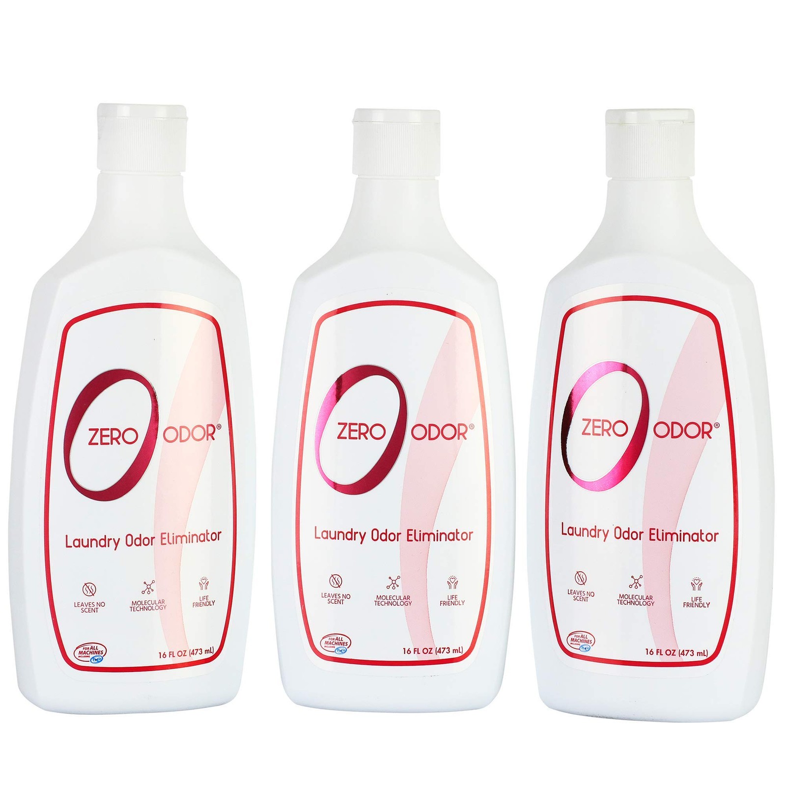 Zero Odor – Laundry Eliminator – Permanently 16 Fl Oz (Pack of 3), White