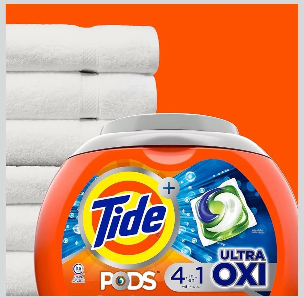 Tidee Ultra Oxi Laundry Detergent Pods with 4 in 1 Build-In Pre-Treaters 104 Ct