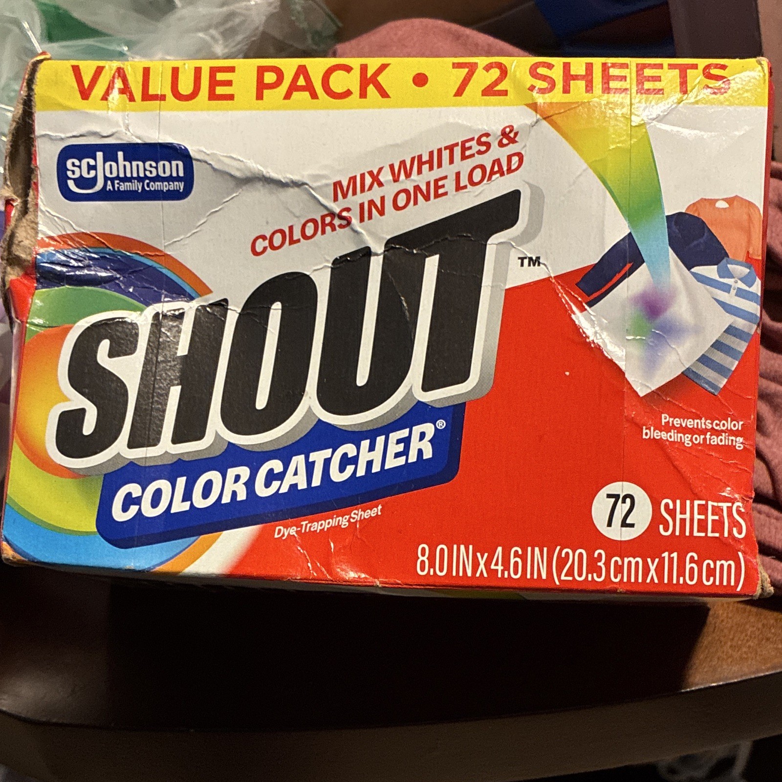 Shout Color Catcher Dye-Trapping Sheets, Unscented Value Pack 72 for Fabric