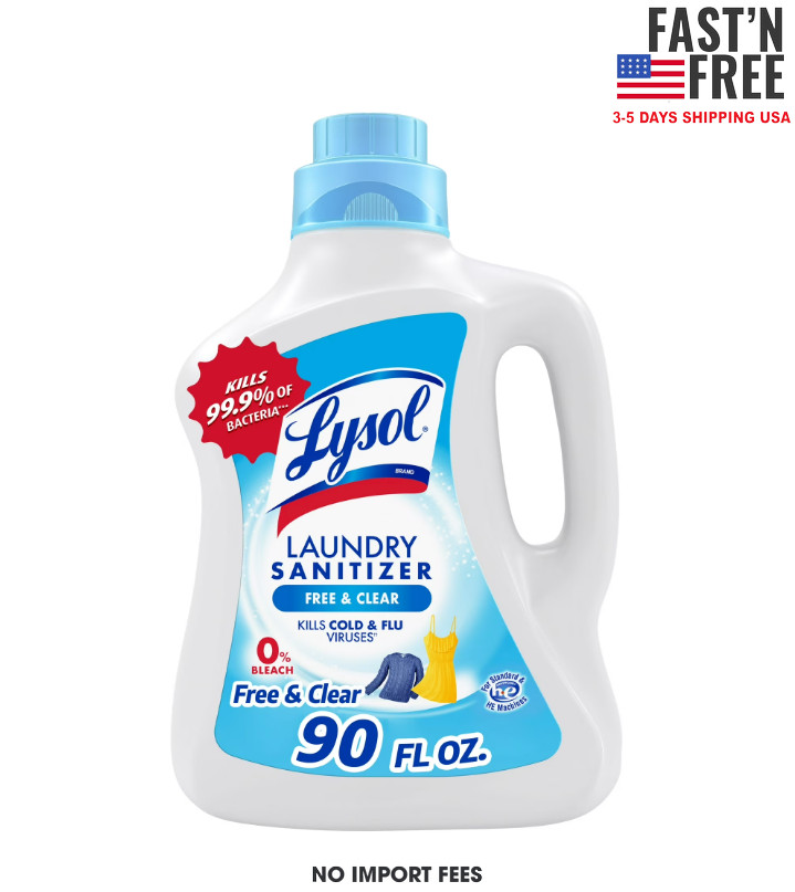 Lysol Laundry Sanitizer Additive Sanitizing Liquid for Clothes and Linens, 90 oz