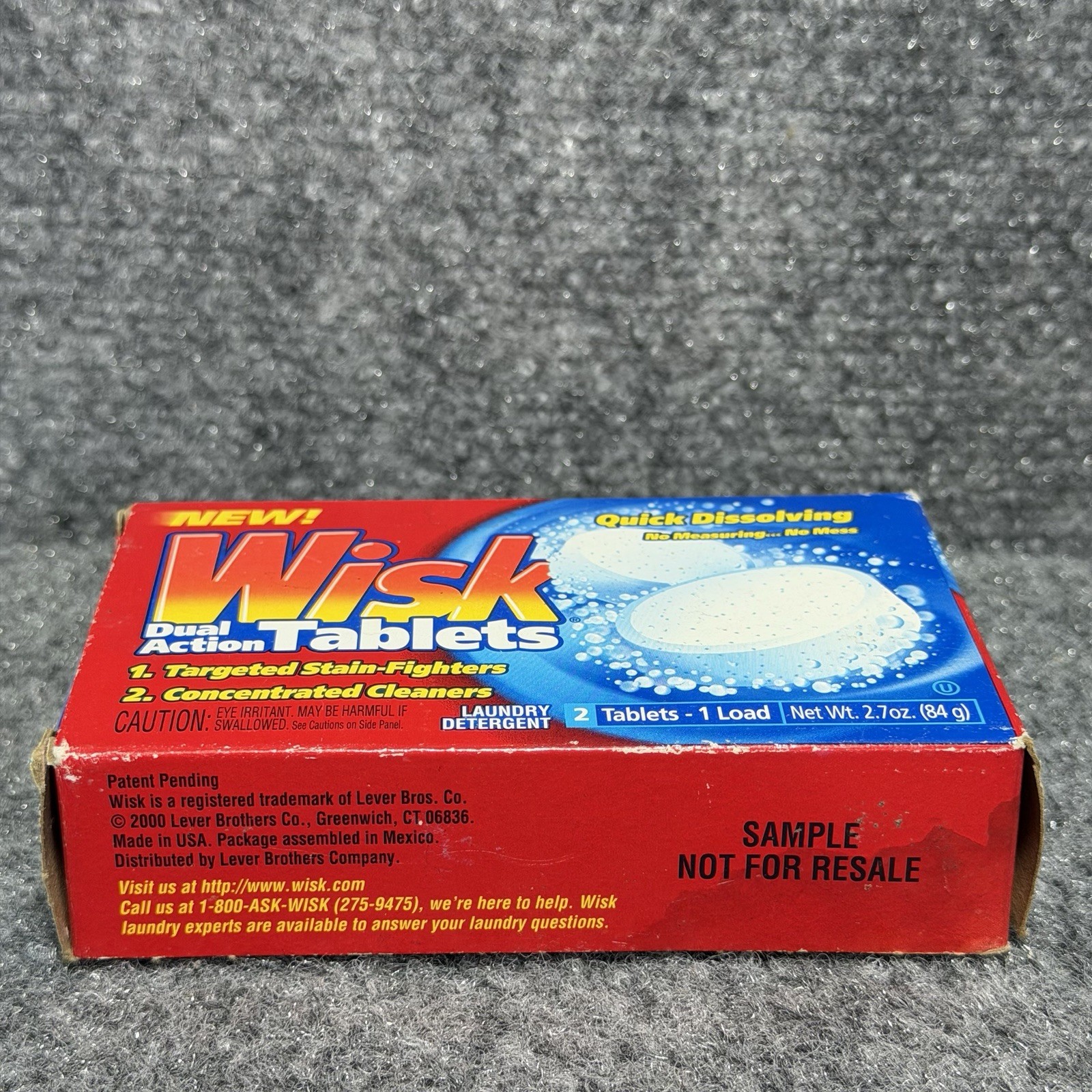 Wisk Dual Action Tablets Laundry Detergent 2 Pack Discontinued 2000 – Rare – OS