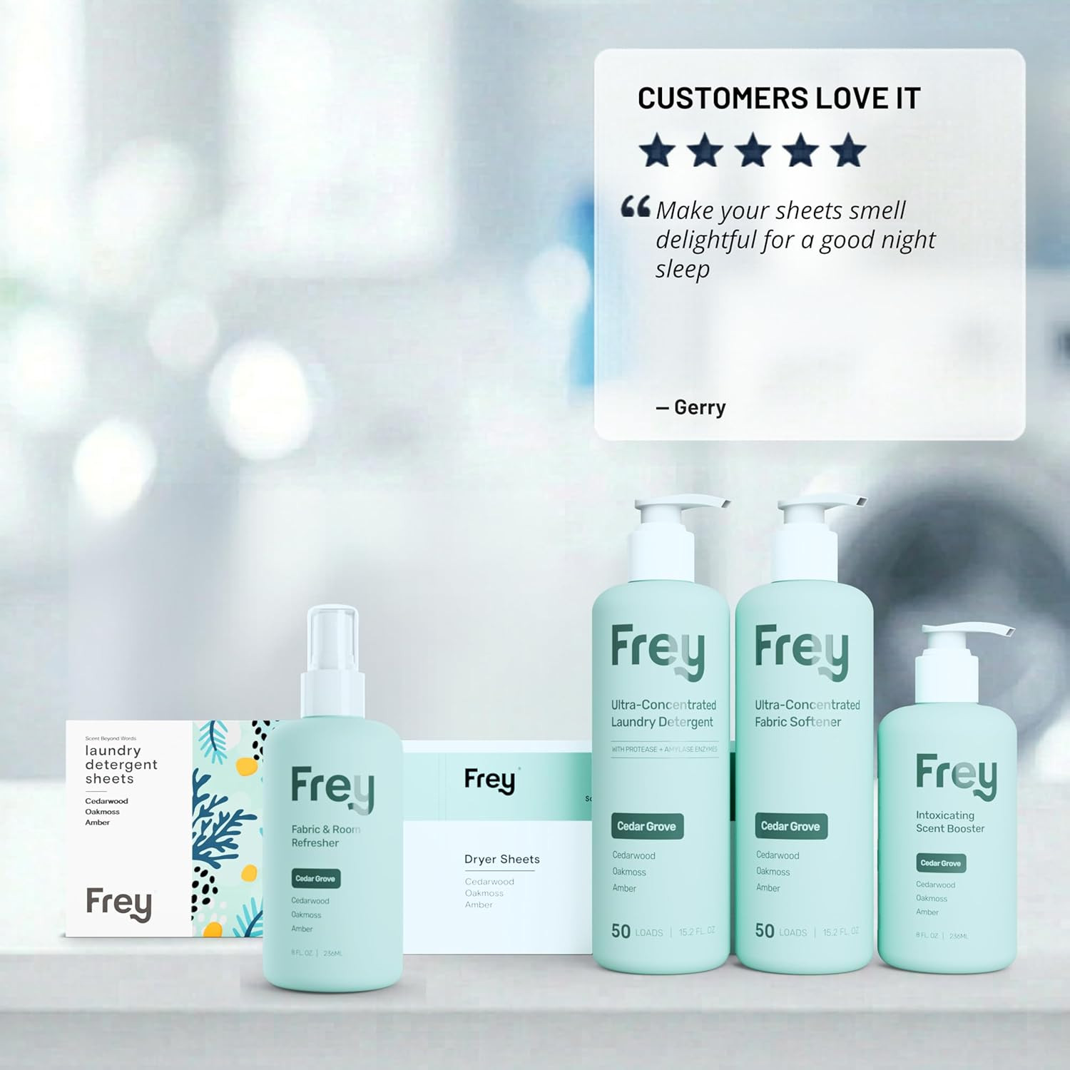 FREY Naturally Scented Dryer Sheets | Eco Friendly Fabric Softener for Static Co