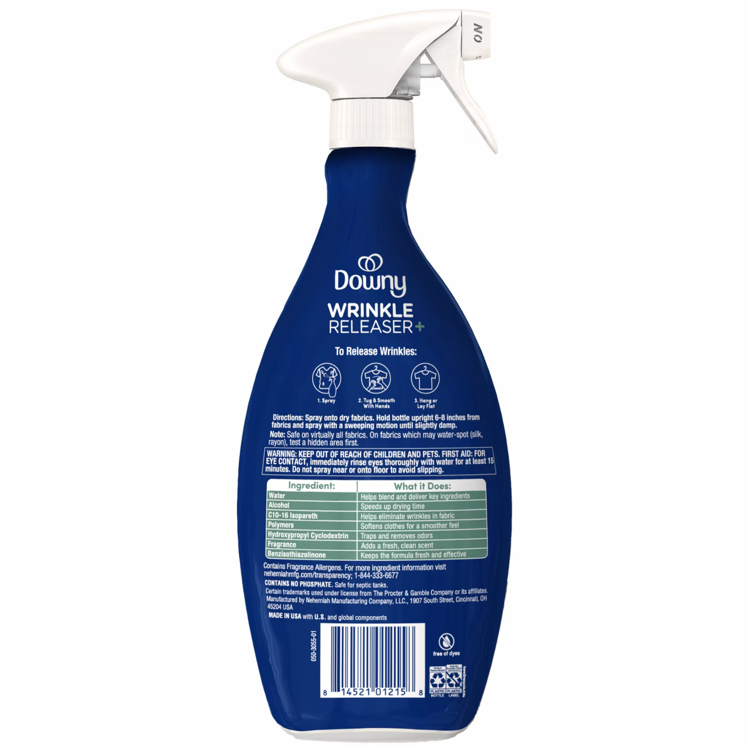 Downy Wrinkle Releaser Spray Crisp Linen Fabric Refresher 33.8 oz, 4 Pack