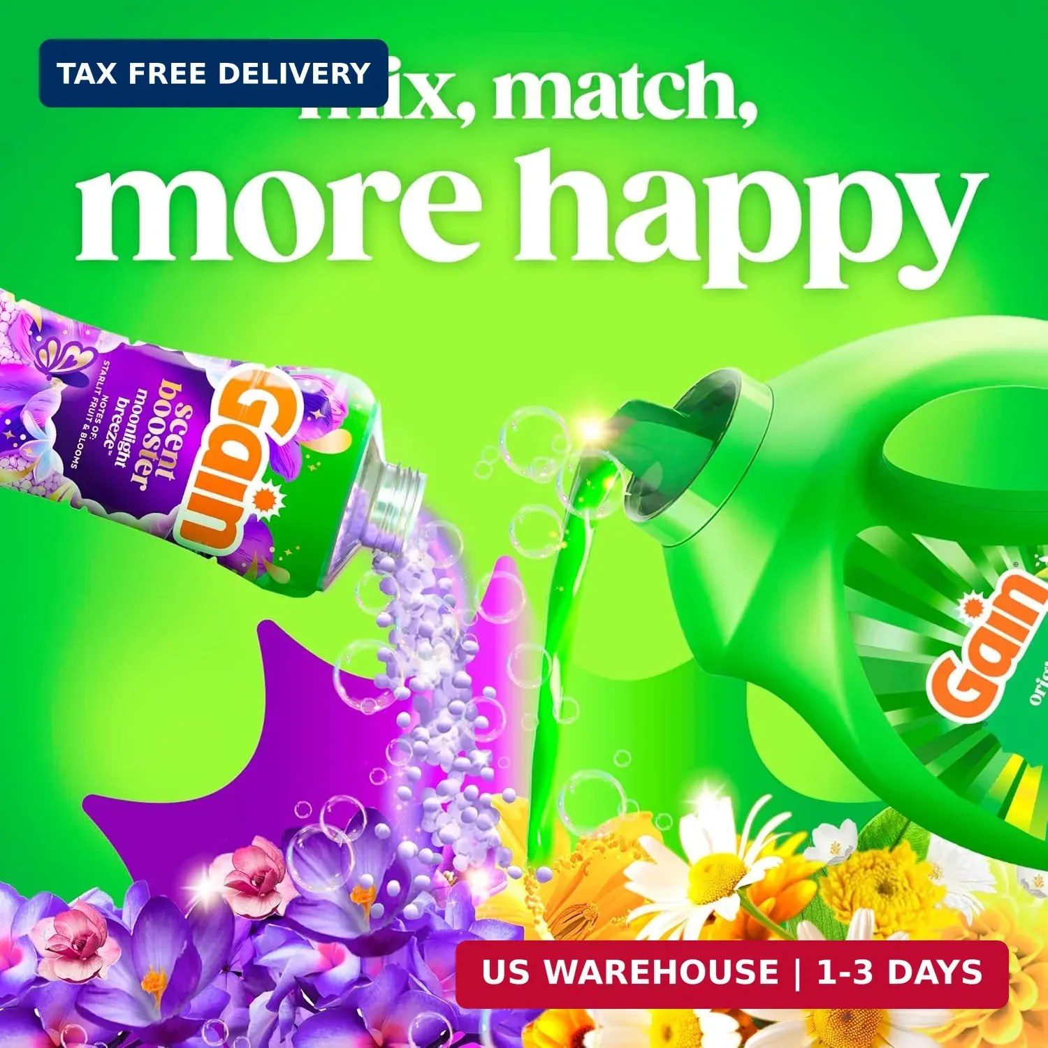 Liquid Laundry Detergent with Odor Defense, Original Scent, For HE Washing